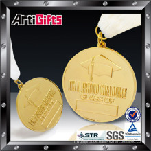 Gute Qualität Goldbronze Spartan Medaille mit weißem Schlüsselband